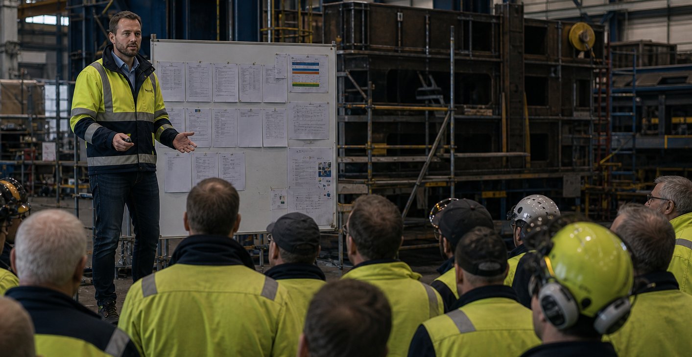 Gjennomgang med arbeidslaget